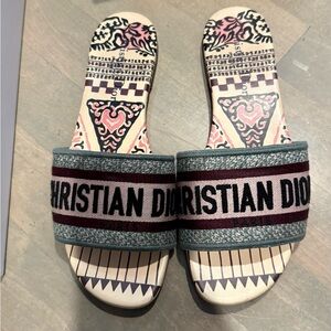 Dior Multicolor Patterned Flats